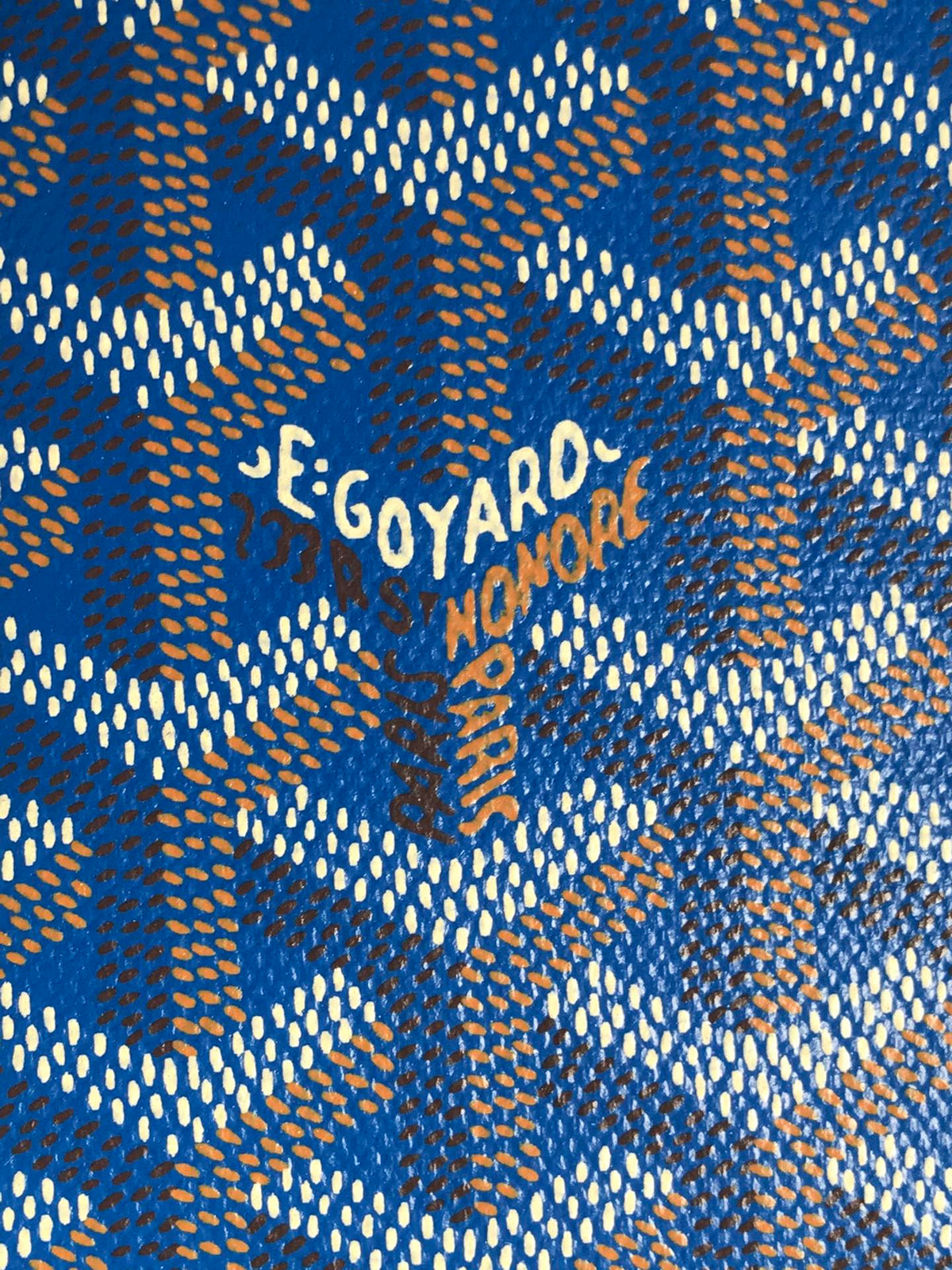 Goyard Victoire Wallet 11cm Blue Canvas & Cafskin