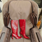 Fendi 25ss high-heeled boots red sheepskin 502721