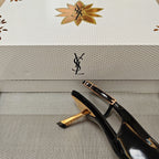 YSL Babylone Slingback 5.5cm Black Glossy Leather