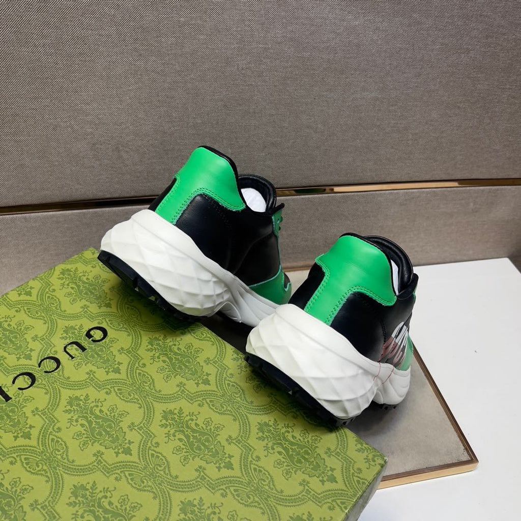 GG Men's 25 Sneaker Green Black Sheepskin 524270