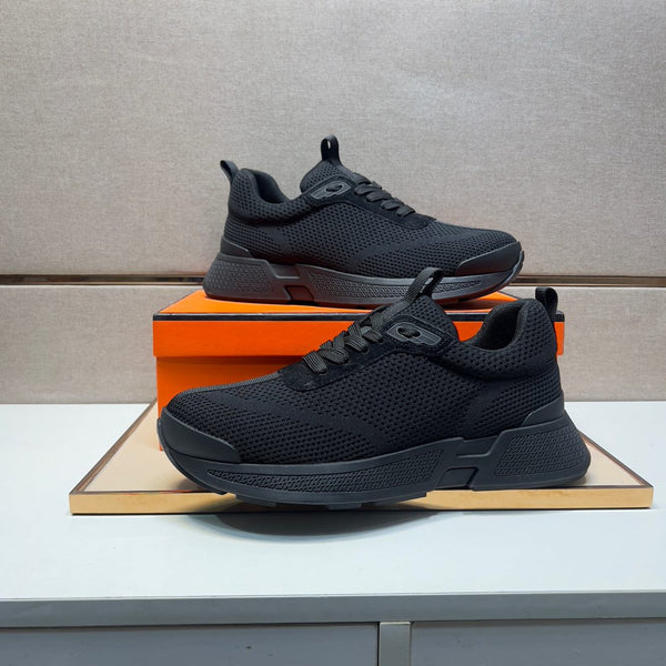 HM Men's 25 Sneaker Black Mesh Calfskin 524298