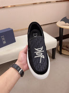 CD B23 SLIP ON BLACK SUEDE AND JACQUARD