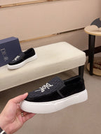 CD B23 SLIP ON BLACK SUEDE AND JACQUARD