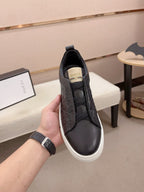 GG Men's Sneaker Black Sheepskin 448471