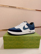 GG x Nike Men's Sneaker Blue White Cowhide Fabric 573334