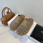 CL Pitea Clog In Grey Suede Calfskin 319292