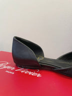 Viv Chips Ballerina Flat Black Silk 329268