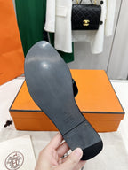 0ran sandal dark green velvet goatskin