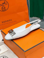 INNOCENTE SLINGBACK WHITE CALFSKIN