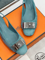 INNOCENTE SLINGBACK TEAL SUEDE