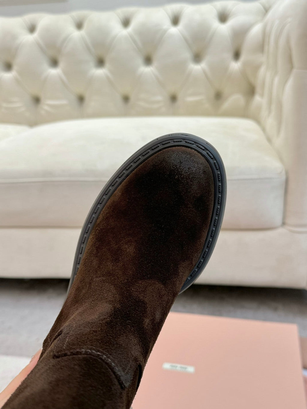 Miu Boots Cedar Brown Suede 455931