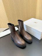 The Row Nobilis Boots Brown Cowhide 455862