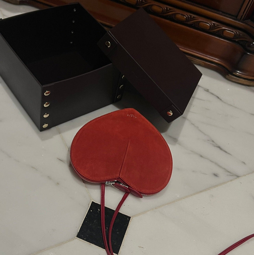 LE COEUR BAG 21 IN OLD BRICK SUEDE