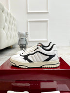 GG Men's Re-Web Sneaker White Black Calfskin 534247