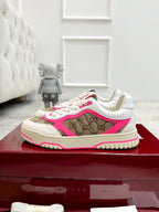 GG Men's Re-Web Sneaker Brown Pink Canvas 534249