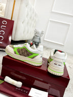 GG Men's Re-Web Sneaker Brown Green Canvas 534251
