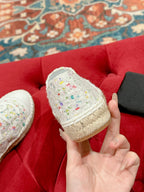 cc espadrilles multicolor tweed white calfskin