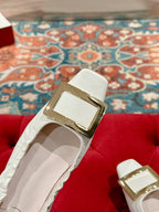 Viv Ballet Flats White Imported Lambskin 247130