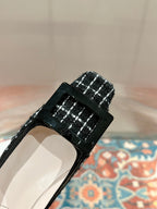 Viv Flats Shoe Black   Custom Material 247133