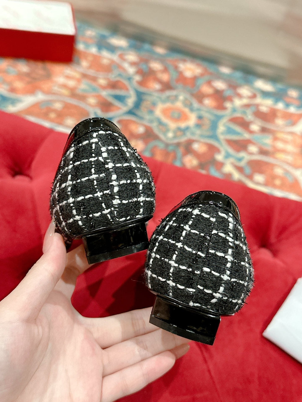 Viv Flats Shoe Black   Custom Material 247133