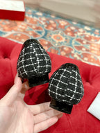 Viv Flats Shoe Black   Custom Material 247133