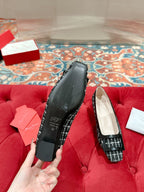 Viv Flats Shoe Black   Custom Material 247133