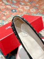 Viv Flats Shoe Black   Custom Material 247133