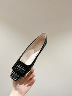 Viv Flats Shoe Black   Custom Material 247133