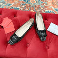 Viv Flats Shoe Black   Custom Material 247133