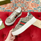 GG Ace Sneaker Begie Ebony Canvas
