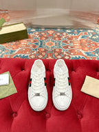 GG Ace Sneaker White Monogram Empreinte Calfskin