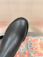 Celine Garance Triomphe Strap Boot 60mm Black Calfskin
