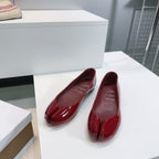 CL x Maison Margiela Ballerina Flats Burgundy Patent Leather 639688