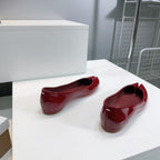 CL x Maison Margiela Ballerina Flats Burgundy Patent Leather 639688