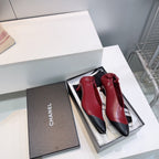 CC 2026 Pumps 4.5cm Black Burgundy Lambskin 741642