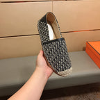 CD PARADISE ESPADRILLE LOAFER BLACK AND BEIGE JACQUARD