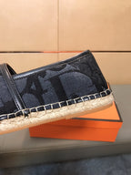 CD PARADISE ESPADRILLE LOAFER BLACK MONOGRAM JACQUARD