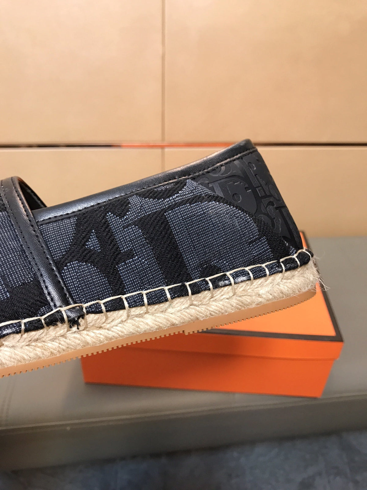 CD PARADISE ESPADRILLE LOAFER BLACK MONOGRAM JACQUARD