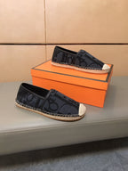 CD PARADISE ESPADRILLE LOAFER BLACK MONOGRAM JACQUARD