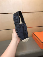 CD PARADISE ESPADRILLE LOAFER BLACK MONOGRAM JACQUARD