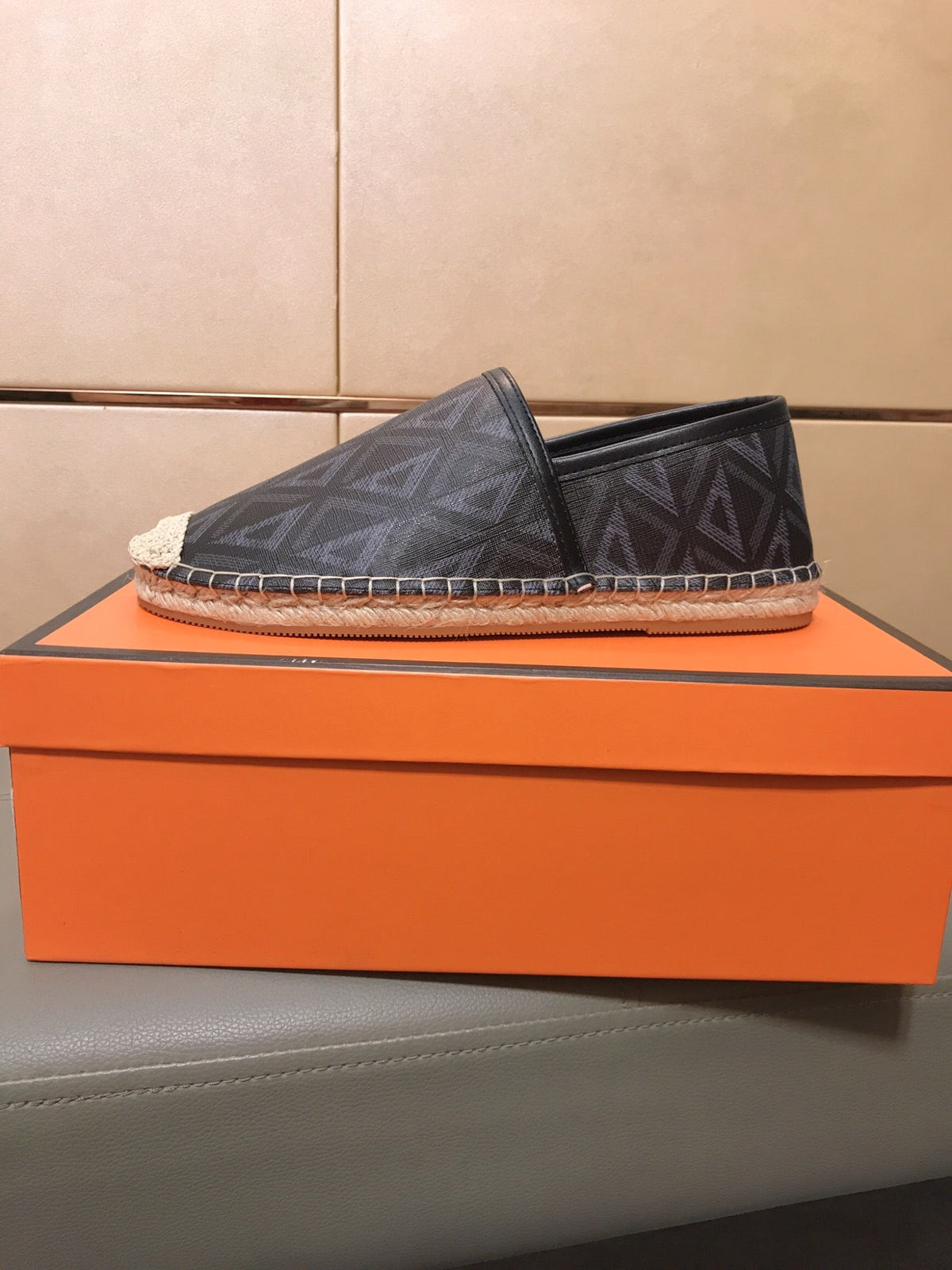 CD PARADISE ESPADRILLE LOAFER BLACK GEOMETRIC JACQUARD