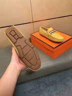 GG Men's Loafer Yellow Suede 526674