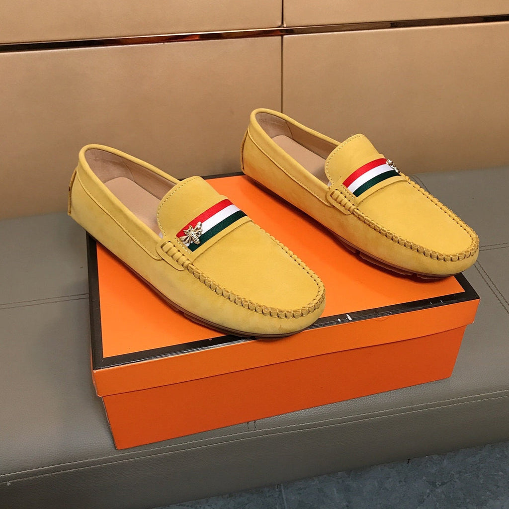 GG Men's Loafer Yellow Suede 526674