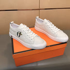 GG Men's Bee Sneaker White Embossed Pigskin 531261