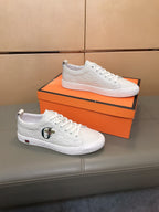 GG Men's Bee Sneaker White Embossed Pigskin 531261