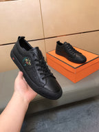 GG Men's Bee Sneaker Black Embossed Pigskin 531262