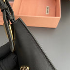Leather Bag Charm With Key Black Calfskin 240335