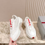PRA 25s America's Cup Sneakers White Red Mesh & Cowhide 449690