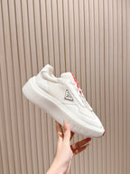 PRA 25s America's Cup Sneakers White Red Mesh & Cowhide 449690