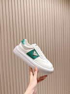 PRA 25s Casual Sneakers White Green Cowhide 449694